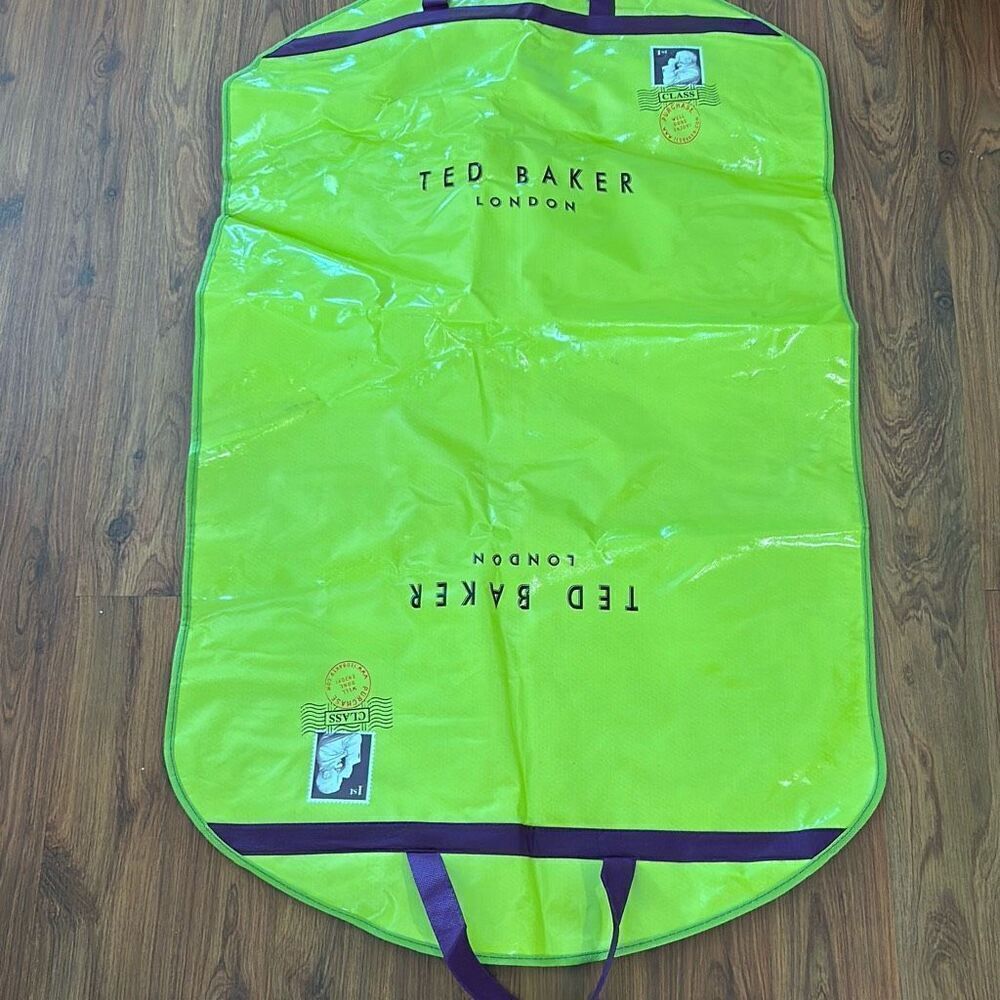 Ted Baker neon green and purple travelgarment bag 39"